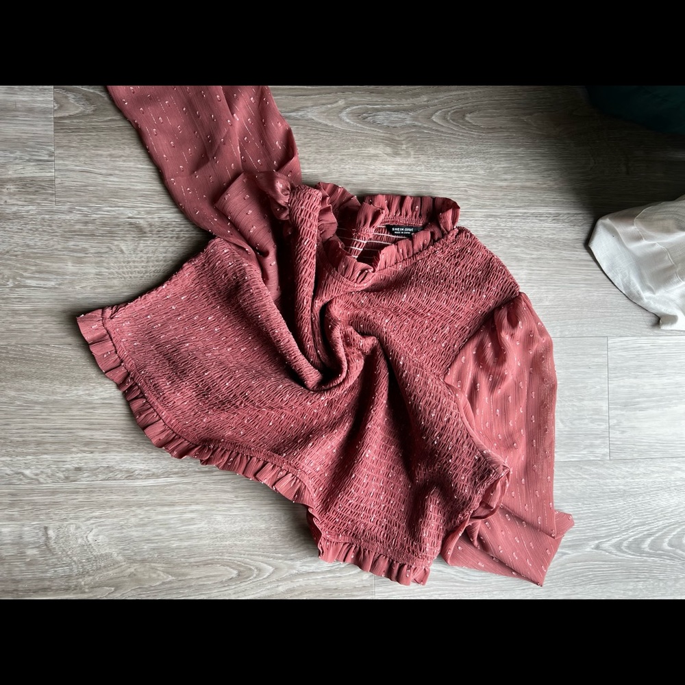 Dusty rose pink crop top